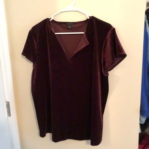 Maroon Velvet Top